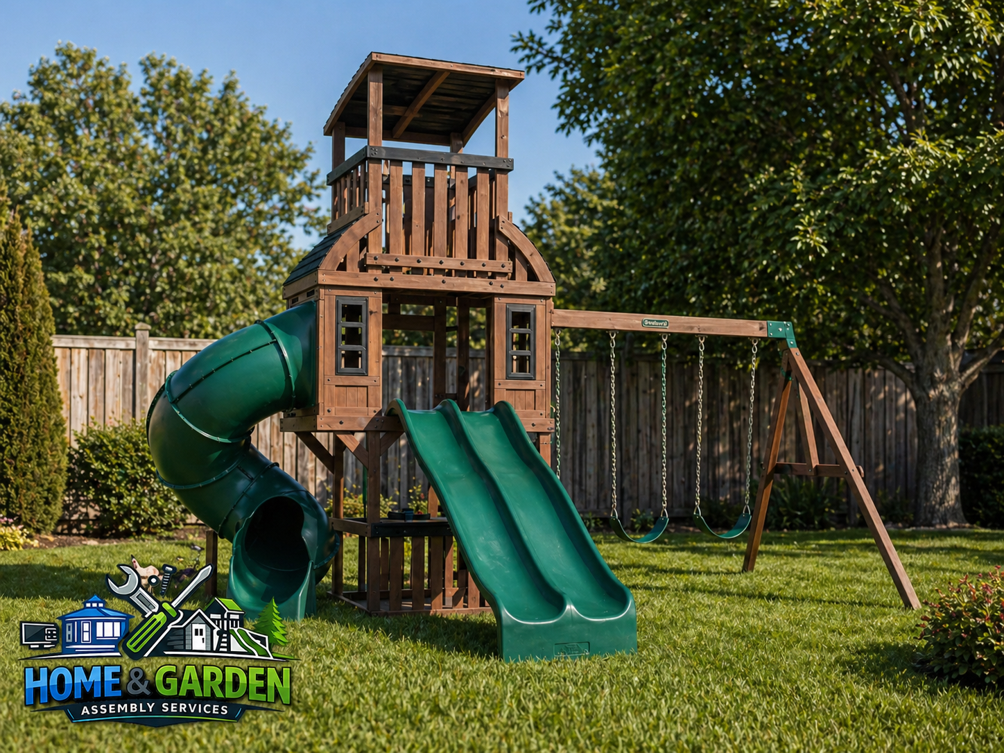Assembled playset.